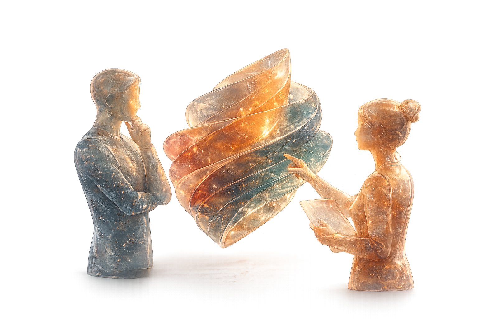 Ilustración 3D icónica de portada del whitepaper