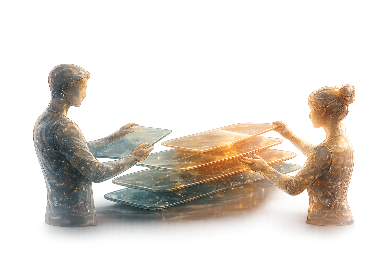 Ilustración 3D icónica: PRISMA, ordenar criterios y prácticas